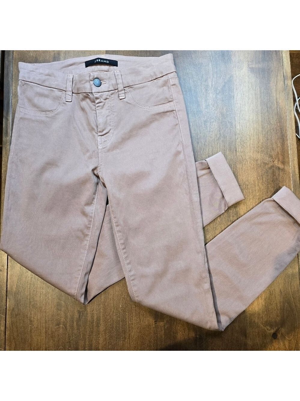 J Brand Anya Cuffed Crop Peach Whip 25